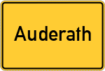 Place name sign Auderath