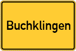 Place name sign Buchklingen
