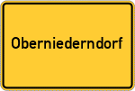 Place name sign Oberniederndorf, Mittelfranken