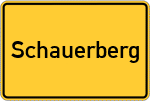 Place name sign Schauerberg