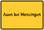 Place name sign Auen bei Monzingen