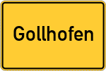 Place name sign Gollhofen