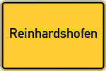 Place name sign Reinhardshofen