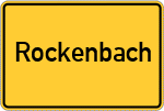 Place name sign Rockenbach
