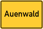 Place name sign Auenwald