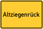 Place name sign Altziegenrück