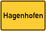Place name sign Hagenhofen