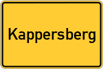 Place name sign Kappersberg