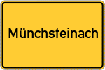 Place name sign Münchsteinach