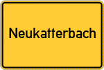 Place name sign Neukatterbach
