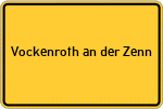 Place name sign Vockenroth an der Zenn