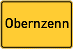 Place name sign Obernzenn