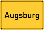 Place name sign Augsburg