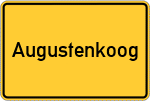 Place name sign Augustenkoog