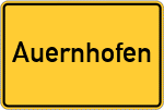 Place name sign Auernhofen