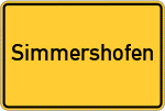 Place name sign Simmershofen