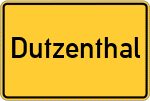 Place name sign Dutzenthal