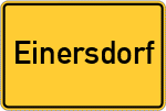 Place name sign Einersdorf
