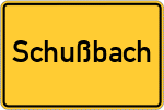 Place name sign Schußbach