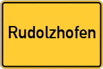 Place name sign Rudolzhofen