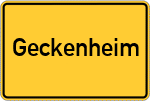 Place name sign Geckenheim