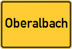 Place name sign Oberalbach, Mittelfranken