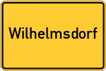 Place name sign Wilhelmsdorf