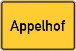 Place name sign Appelhof
