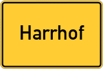Place name sign Harrhof