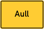 Place name sign Aull
