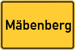 Place name sign Mäbenberg