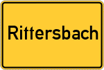 Place name sign Rittersbach
