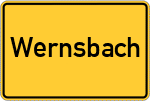 Place name sign Wernsbach
