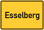 Place name sign Esselberg, Mittelfranken