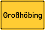 Place name sign Großhöbing