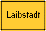 Place name sign Laibstadt