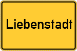 Place name sign Liebenstadt