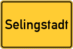 Place name sign Selingstadt
