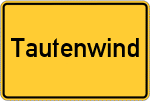 Place name sign Tautenwind