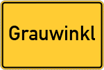 Place name sign Grauwinkl, Mittelfranken