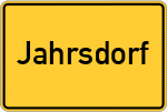 Place name sign Jahrsdorf, Mittelfranken