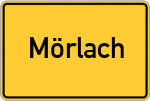 Place name sign Mörlach, Mittelfranken