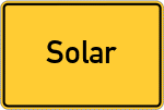 Place name sign Solar, Mittelfranken