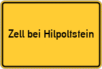 Place name sign Zell bei Hilpoltstein, Mittelfranken