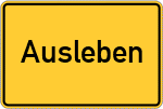Place name sign Ausleben