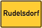 Place name sign Rudelsdorf, Mittelfranken