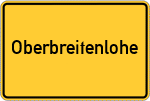 Place name sign Oberbreitenlohe