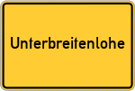 Place name sign Unterbreitenlohe