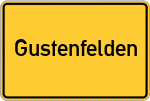 Place name sign Gustenfelden