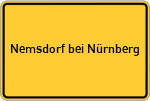 Place name sign Nemsdorf bei Nürnberg